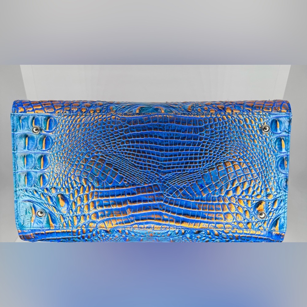 Brahmin Deep Azure Crocodile Embossed Caroline Sa… - image 4